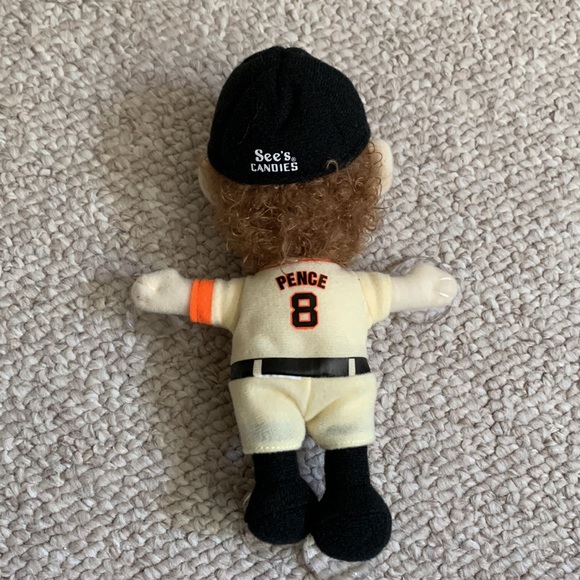 Like New- San Francisco/SF Giants Hunter Pence Stuffed Doll with Window Clings - Picture 2 of 6